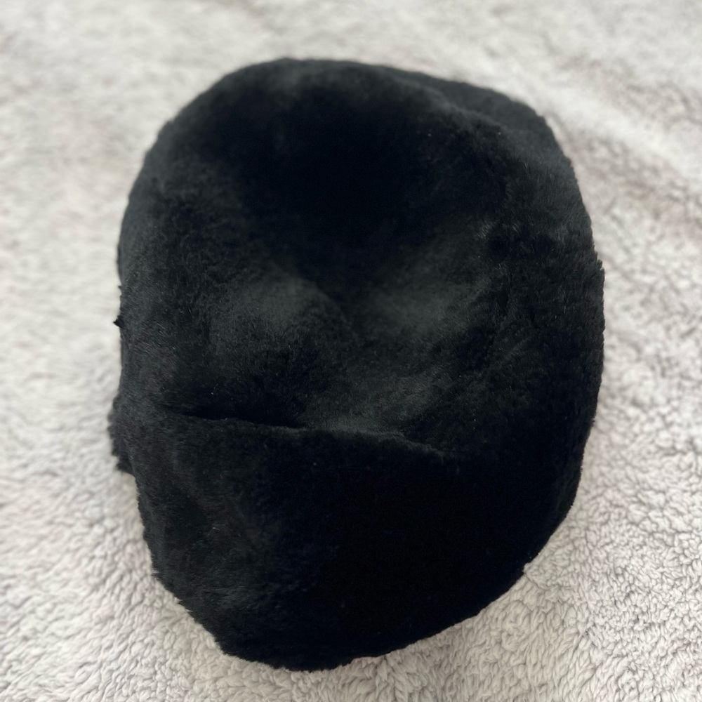 Vintage 1950s Black Fur Hat from B. Altman & Co Fifth Ave New York